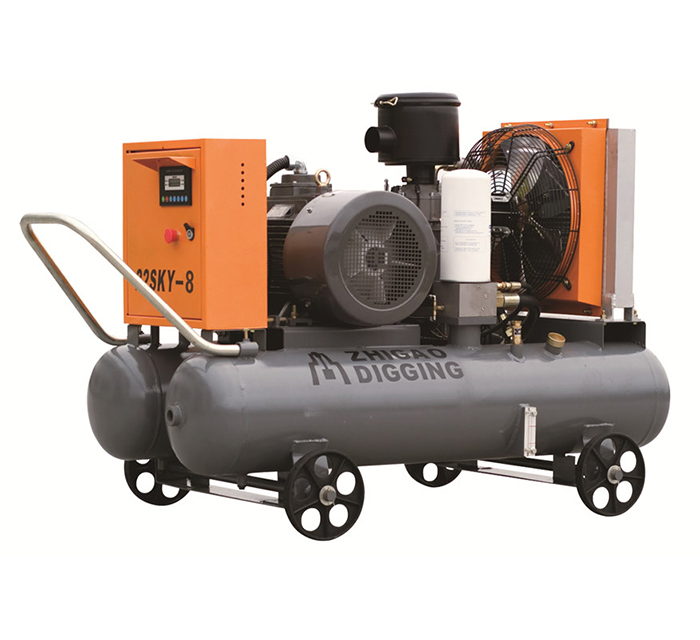 Electric Motor Driven Portableopen frame)Screw Air Compressor